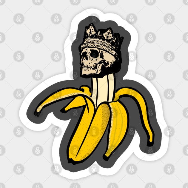 Banana Death Peeled Back Sticker by ninjainatux